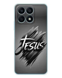 Чехол для Huawei Honor X8a с картинкой «Надпись Jesus Graffiti»