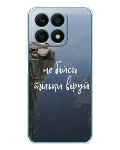 Чехол для Huawei Honor X8a с картинкой «Вера над пропастью» Чехол для Huawei Honor X8a с картинкой «Вера над пропастью»
