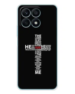 Чехол для Huawei Honor X8a с картинкой «Текстовый крест»