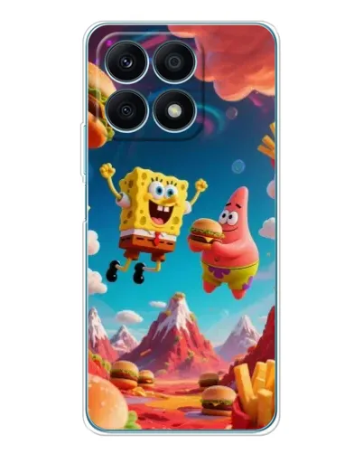 Чехол для Huawei Honor X8a с картинкой «Космический фастфуд» Чехол для Huawei Honor X8a с картинкой «Космический фастфуд»