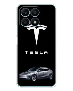 Чехол для Huawei Honor X8a с картинкой «Tesla Model Y»