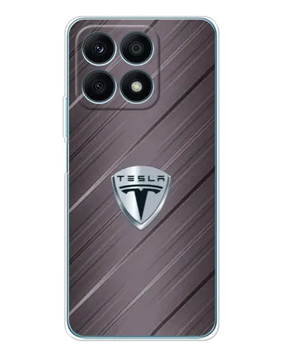 Чехол для Huawei Honor X8a с картинкой «Металлическая текстура Tesla» Чехол для Huawei Honor X8a с картинкой «Металлическая текстура Tesla»