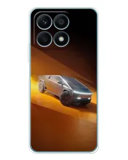 Чехол для Huawei Honor X8a с картинкой «Cybertruck в пустыне»