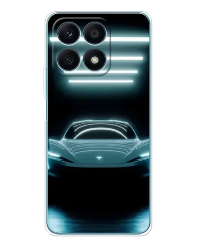 Чехол для Huawei Honor X8a с картинкой «Tesla в неоне» Чехол для Huawei Honor X8a с картинкой «Tesla в неоне»