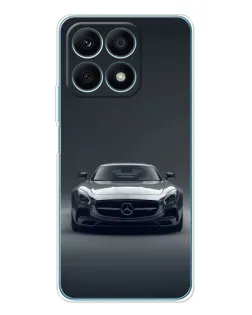 Чехол для Huawei Honor X8a с картинкой «Mercedes на черном»