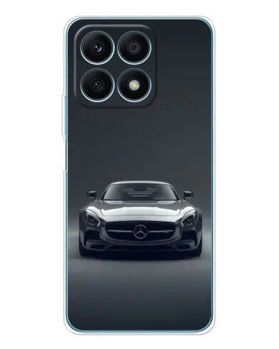 Чехол для Huawei Honor X8a с картинкой «Mercedes на черном»