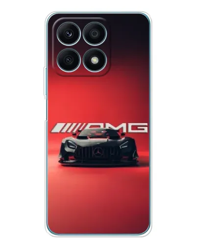 Чехол для Huawei Honor X8a с картинкой «Mercedes AMG — красная линия»
