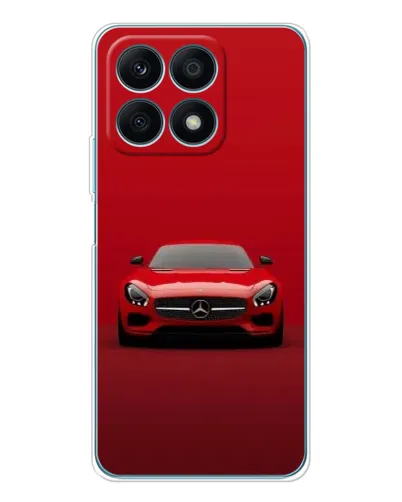 Чехол для Huawei Honor X8a с картинкой «Красный Mercedes AMG»