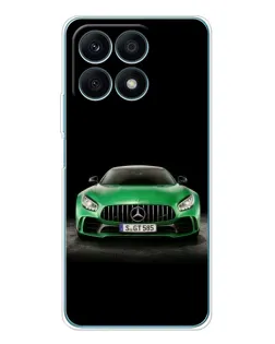 Чехол для Huawei Honor X8a с картинкой «Mercedes — неоновый лого»