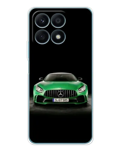 Чехол для Huawei Honor X8a с картинкой «Mercedes — неоновый лого»