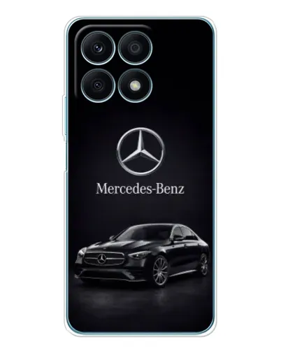 Чехол для Huawei Honor X8a с картинкой «Mercedes — решетка радиатора»