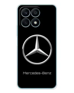 Чехол для Huawei Honor X8a с картинкой «Mercedes Silver Logo»