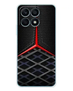 Чехол для Huawei Honor X8a с картинкой «Mercedes Carbon Grid»