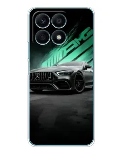 Чехол для Huawei Honor X8a с картинкой «Темный Mercedes AMG»