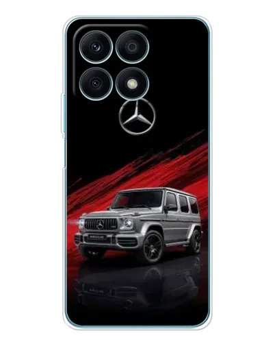 Чехол для Huawei Honor X8a с картинкой «Mercedes G-Class красный»