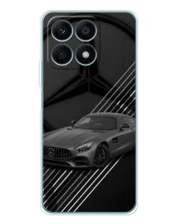 Чехол для Huawei Honor X8a с картинкой «Mercedes AMG — графика»