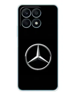 Чехол для Huawei Honor X8a с картинкой «Mercedes классический лого»