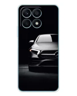 Чехол для Huawei Honor X8a с картинкой «Свет фар Mercedes»