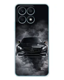 Чехол для Huawei Honor X8a с картинкой «Mercedes в дыму»