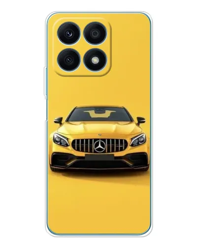 Чехол для Huawei Honor X8a с картинкой «Желтый Mercedes GT»