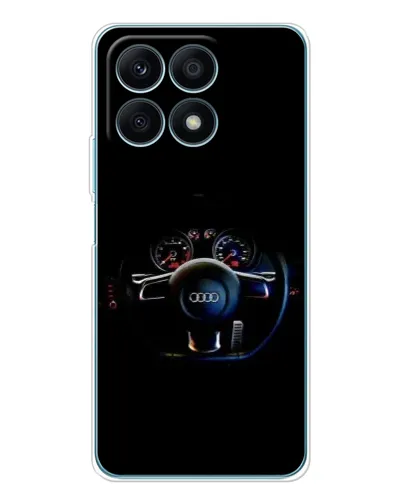 Чехол для Huawei Honor X8a с картинкой «Салон Audi — руль»