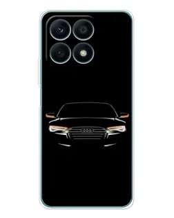 Чехол для Huawei Honor X8a с картинкой «Audi — ночной контур»
