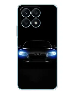 Чехол для Huawei Honor X8a с картинкой «Audi в неоне»