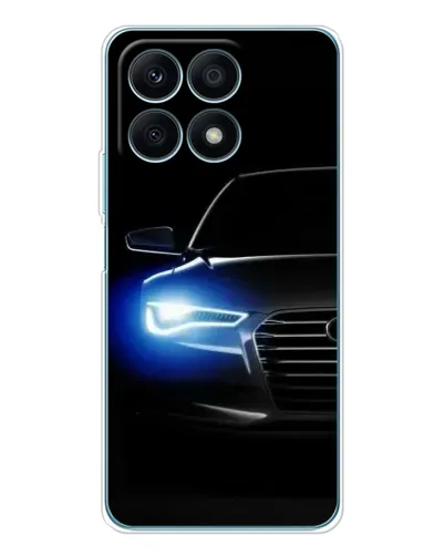 Чехол для Huawei Honor X8a с картинкой «Неоновый взгляд Audi»