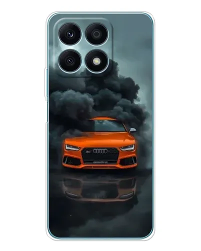 Чехол для Huawei Honor X8a с картинкой «Audi в облаках дыма»
