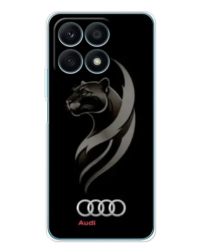 Чехол для Huawei Honor X8a с картинкой «Графика — пантера и Audi»