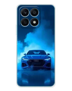 Чехол для Huawei Honor X8a с картинкой «Audi — голубая энергия»