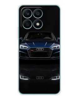 Чехол для Huawei Honor X8a с картинкой «Audi — ночное отражение»