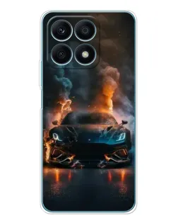 Чехол для Huawei Honor X8a с картинкой «Lamborghini дымная эстетика»