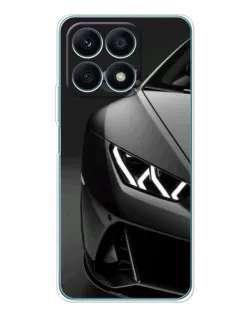 Чехол для Huawei Honor X8a с картинкой «Lamborghini фары детализация»