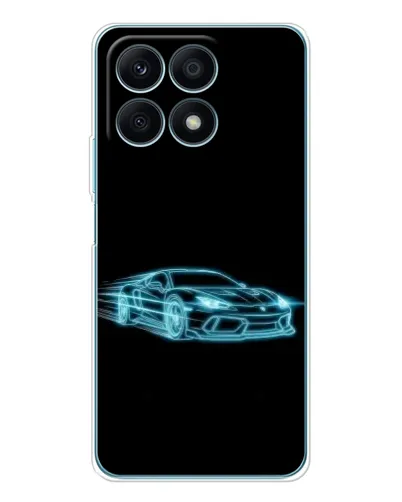Чехол для Huawei Honor X8a с картинкой «Неоновый контур Lamborghini» Чехол для Huawei Honor X8a с картинкой «Неоновый контур Lamborghini»