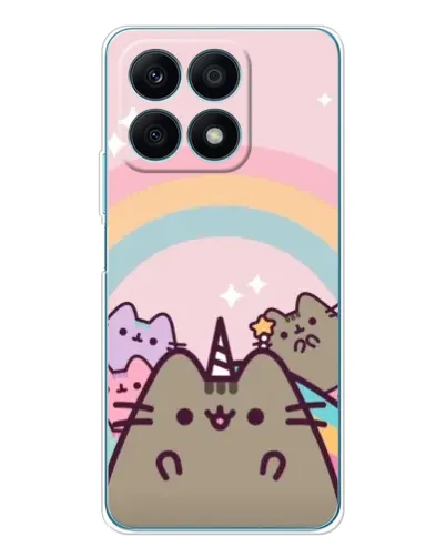 Чехол для Huawei Honor X8a с картинкой «Единорог Pusheen»