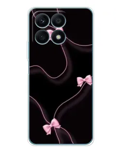 Чехол для Huawei Honor X8a с картинкой «Розовые ленты»