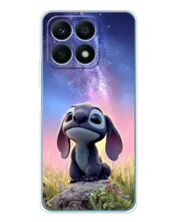 Чехол для Huawei Honor X8a с картинкой «Стич на рассвете»