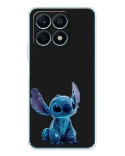 Чехол для Huawei Honor X8a с картинкой «Стич на черном»