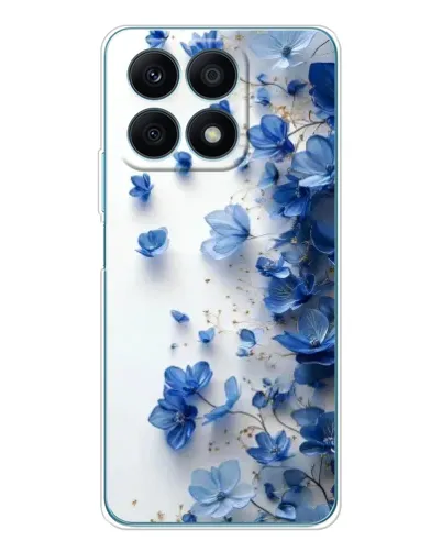 Чехол для Huawei Honor X8a с картинкой «Голубой цветочный каскад»