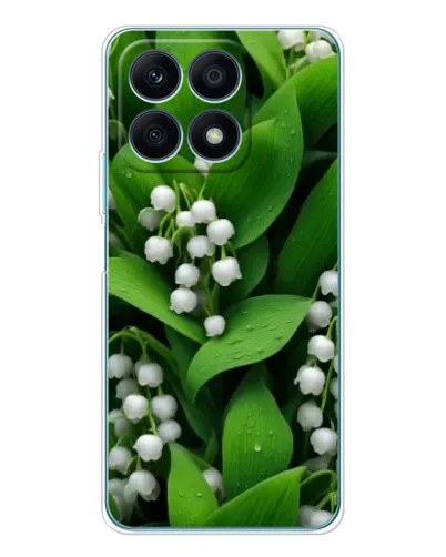 Чехол для Huawei Honor X8a с картинкой «Ландыши в зелени»