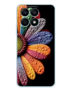 Чехол для Huawei Honor X8a с картинкой «Радужный цветок»
