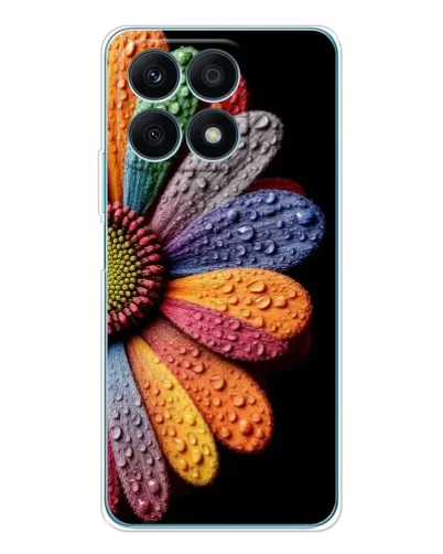 Чехол для Huawei Honor X8a с картинкой «Радужный цветок»