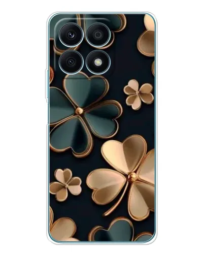Чехол для Huawei Honor X8a с картинкой «Клевер в золоте»