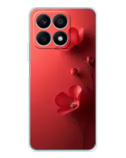 Чехол для Huawei Honor X8a с картинкой «Маковые соцветия»