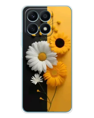 Чехол для Huawei Honor X8a с картинкой «Подсолнух и ромашка»