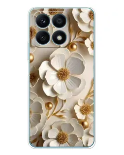 Чехол для Huawei Honor X8a с картинкой «Белие бумажние  цвети»