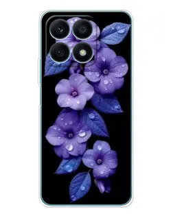 Чохол для Huawei Honor X8a з картинкою «Фіолетові квіти з росою» Чохол для Huawei Honor X8a з картинкою «Фіолетові квіти з росою»