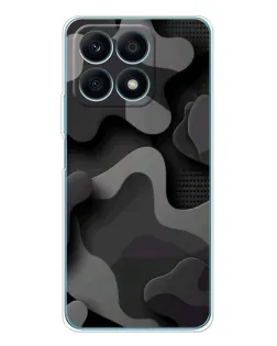 Чехол для Huawei Honor X8a с картинкой «Темный абстрактный камуфляж»