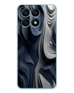 Чехол для Huawei Honor X8a с картинкой «Объемные синие складки»
